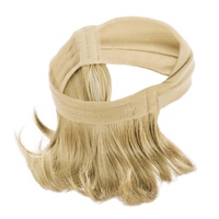 Short Wavy Hair Halo Headband – Kathy | Blonde