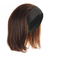 Human Hair Headband Wig – Ready to Style | S/M | Dark Brown