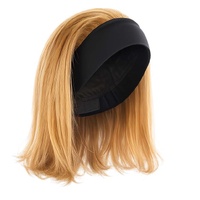 Human Hair Headband Wig – Ready to Style | S/M | Golden Honey Blonde