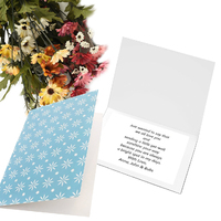Greeting Card-Shape of Blue Floral Foliage | Pattern 1