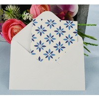 Greeting Card-Shape of Blue Floral Foliage | Pattern 2