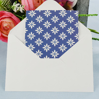 Greeting Card-Shape of Blue Floral Foliage | Pattern 3