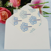 Greeting Card-Shape of Blue Floral Foliage | Pattern 4