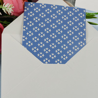 Greeting Card-Shape of Blue Floral Foliage | Pattern 6