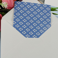 Greeting Card-Shape of Blue Floral Foliage | Pattern 6