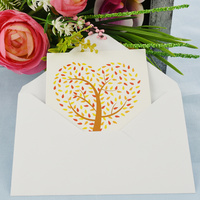 Greeting Card-Love Heart Tree | Red N Yellow