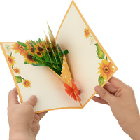 3D Pop Up Sunflower Bouquet Greeting Card with Personalised Message