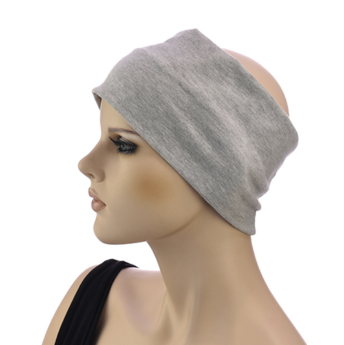 Large View Wide Cotton Lining Headband | Grey - Medium Grey