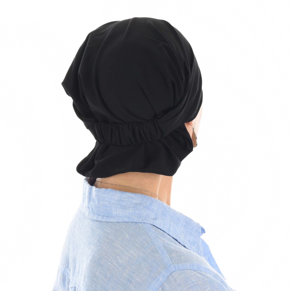 Large View Multi-functional Cotton Headband Wrap | S/M | Black