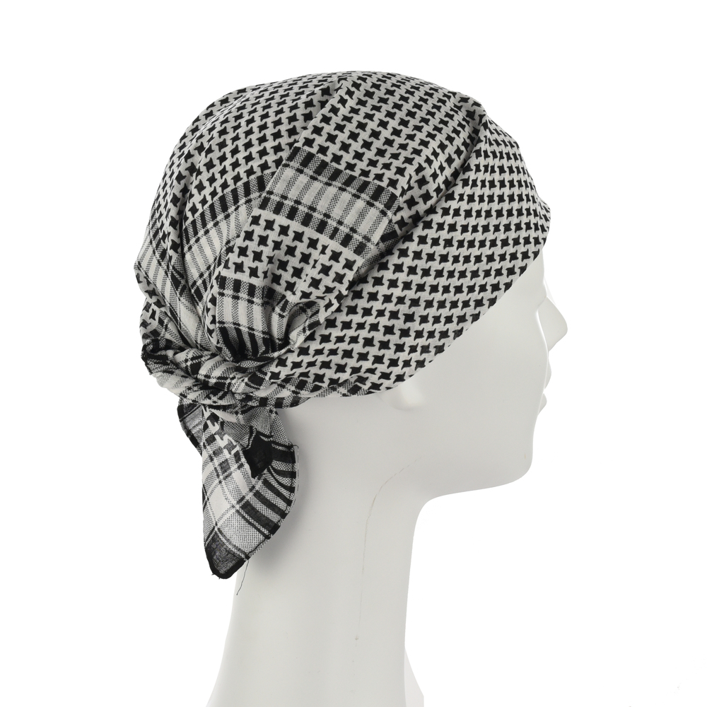 Black and White Classic Houndstooth Pattern Bandana handkerchief