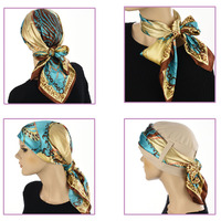 Cotton Baseball Cap & Silk Scarf Set