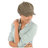 Tweed Newsboy Slouchy Cap 