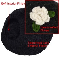 Soft Sequined Lacy Beanie – Dianne