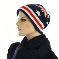 Australia Flag Beanie Hat | Option 3 | No Pom Pom