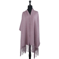 Jessica Rectangular Danmask Shawl Wrap  | Pink - Dusty Pink