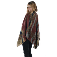 Mexican Poncho Blanket Cape 