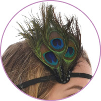 Peacock Feather Flapper Headband