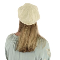 Linen Cabbie Cap with Soft Visor | Cream
