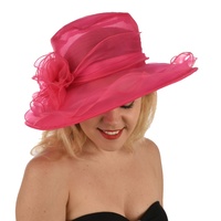 Large View Organza Evening Hat
