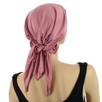 Stretch Chemo Slip-on Durag Head Wrap  | Pink - Dusty Pink