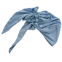 Stretch Chemo Slip-on Durag Head Wrap  | Blue - Light Blue / Baby Blue