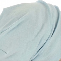 Stitch Striped Cotton Chemo Slip on Beanie | Blue - Light Blue / Baby Blue