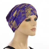 Jersey Cotton Beanie  NAVY with Seamless Headband | Option 12 | M/L