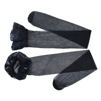 Stayup Lace Top Thigh High Stockings |#1 Sheer | Black