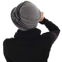 20s Wool Cloche Flower Chemo | Grey