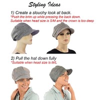 Deep Crown Newsboy Hat