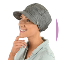 Deep Crown Newsboy Hat | Grey - Medium Grey