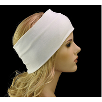 Wide Cotton Lining Headband | Cream White