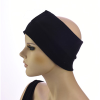 Wide Cotton Lining Headband | Black