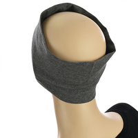 Wide Cotton Lining Headband | Grey - Dark Grey