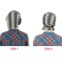 Large View Stretch Ruffled Headband Wrap