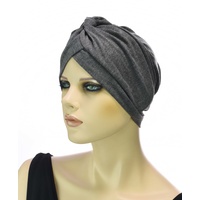 Slouch Jersey Turban | Grey - Dark Grey