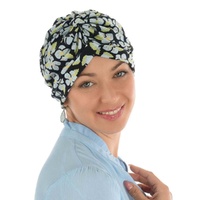 Soft Floral Print Turban Hat