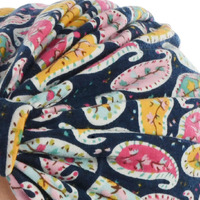 Soft Floral Print Turban | Option S7 | S/M | Abstract Paisley & Blooming Flowers Print