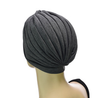 Jersey Classic Style Turban | Grey - Dark Grey