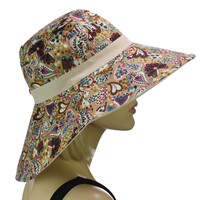 Cotton Reversible Sun Hat | Beige