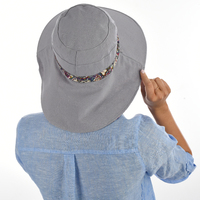 Cotton Reversible Sun Hat | Grey - Medium Grey