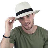 Panama Trilby Sun Hat | White | 57cm