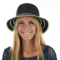 Big Bow Cloche Bucket Sun Hat  | Black