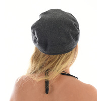 Felt Military Bakerboy Hat With PU Lid | Grey - Dark Grey