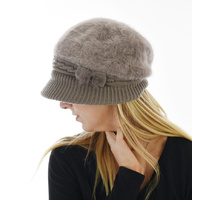 Wide Brim Angora Bakerboy Hat