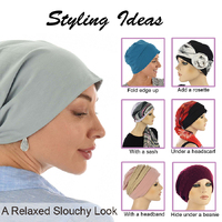 Large View Premium Cotton Slip-on Sleep Cap Beanie