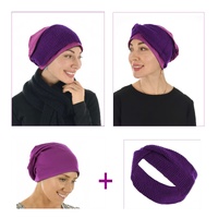Jersey Cotton beanie n Knit Turban Headband