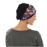 Black Premium Cotton Beanie with Seamless Headband | Option 3 | L/XL