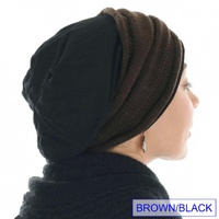 Cotton Beanie and Knit Turban Headband Set