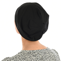 Uni-sex Black Cotton Beanie | XS S M L XL